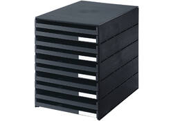 Ladenbox Styroval 10 laden zwart open