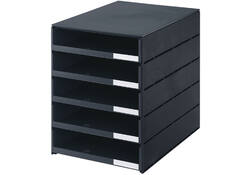 Ladenbox Styroval 5 laden open zwart