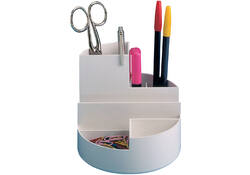 Pennenkoker MAUL roundbox 7 vakken Ø14x12.5cm wit
