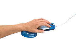 Polssteun voor muis Fellowes Crystals gel transparant blauw