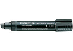Viltstift Staedtler Lumocolor 388 blokpunt zwart 2-12mm