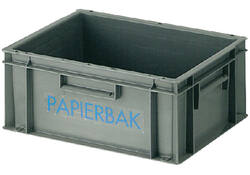 Papierverzamelbak kunststof 40x30x17.5cm grijs