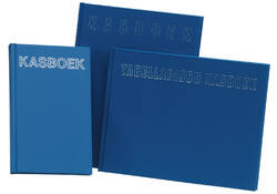 Kasboek 165x210mm 192blz 1 kolom blauw