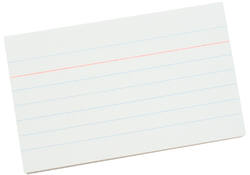 Systeemkaart Qbasic 90x55mm lijn + rode koplijn 210gr wit