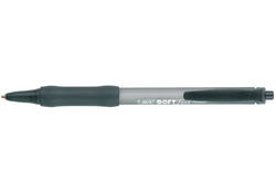 Balpen Bic soft feel grip clic medium zwart