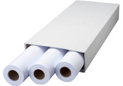 Inkjetpapier Quantore Plot 610mmx50m 75gr 3 rollen