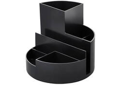 Pennenkoker MAULroundbox Blauwe Engel recycled 6 vaks zwart