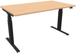 Bureau S-Line 140x80cm - Zwart / Lindberg Eiken