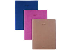 Agenda 2027 Brepols Timing Colora 7dagen/2pag taupe, roze, donkerblauw