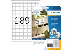 Etiket HERMA Power 10900 25.4x10mm wit 4725 stuks