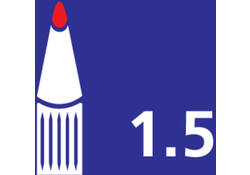 Viltstift Artline 70 rond 1.5mm zwart